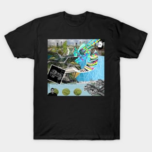 the mind of the landscape and the sketch in ecopop collage T-Shirt